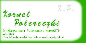 kornel polereczki business card